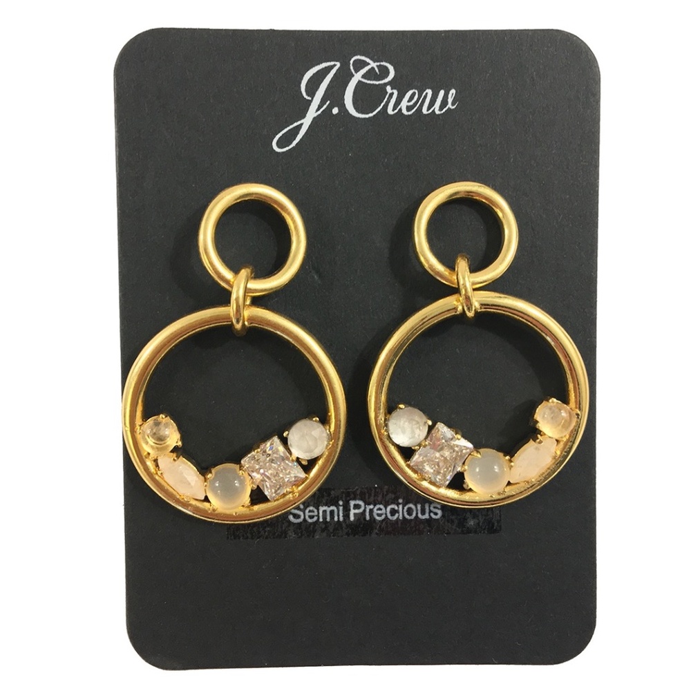 J. Crew Nested Mixed-Stone Drop Earrings